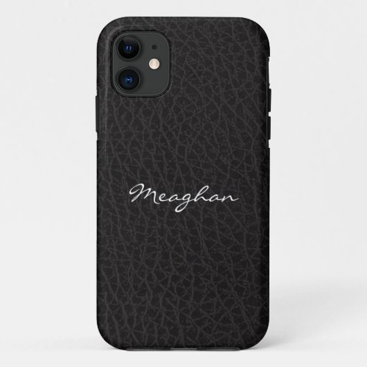 Schwarze lederne Beschaffenheit iPhone 5 Abdeckung Case-Mate iPhone Hülle (Rückseite)