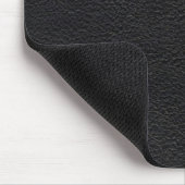 Schwarze lederne Beschaffenheit Mousepad (Ecke)