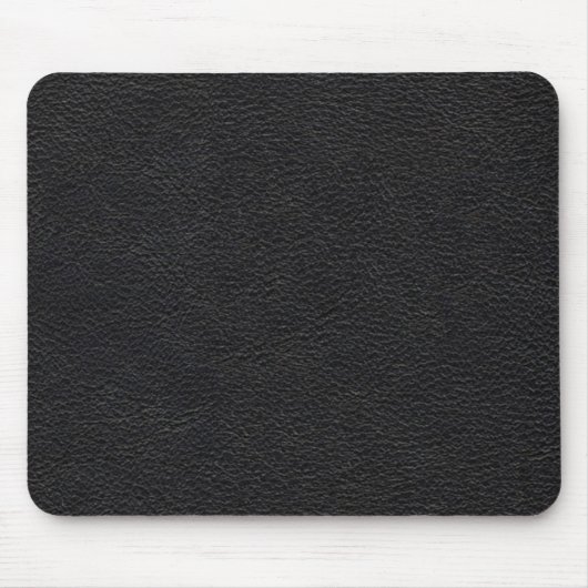 Schwarze lederne Beschaffenheit Mousepad (Vorne)