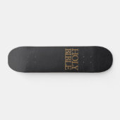 Schwarze lederne heilige Bibel-Abdeckung Skateboard (Horizontal)
