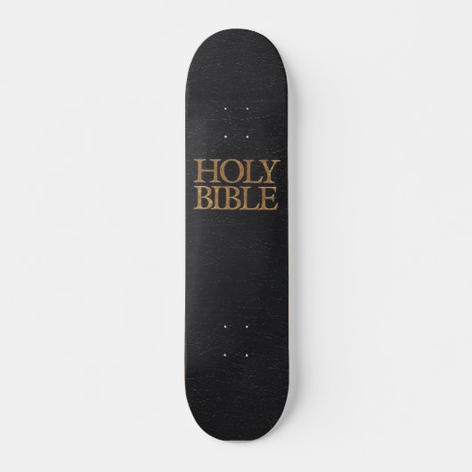 Schwarze lederne heilige Bibel-Abdeckung Skateboard (Vorne)