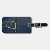 Schwarze lederne Imitat-Blick-Naht Gepäckanhänger (Vorderseite horizontal)