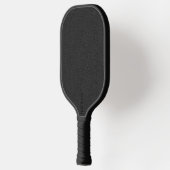 Schwarze Lederoptik personalisiertes Monogramm Pickleball Schläger (Links)