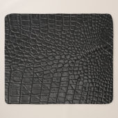 Schwarze Lederoptik Sherpadecke (Vorderseite (Horizontal))