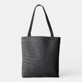 Schwarze Lederoptik Tasche (Rückseite)
