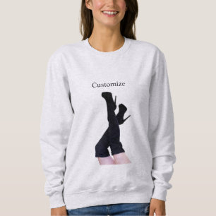 Schwarze Lederschenkelstiefel Thunder_Cove Sweatshirt
