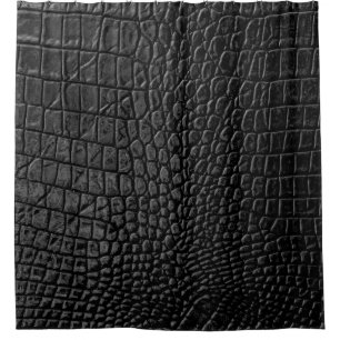 Schwarze Ledertextur Duschvorhang