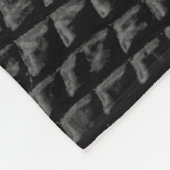 Schwarze Ledertextur Fleecedecke (Ecke)
