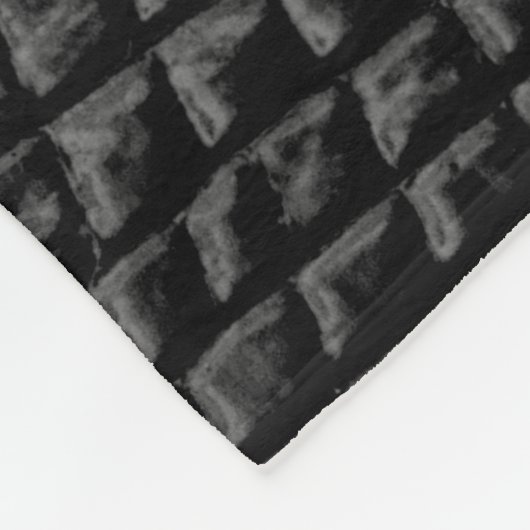 Schwarze Ledertextur Fleecedecke (Ecke)