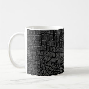Schwarze Ledertextur Kaffeetasse