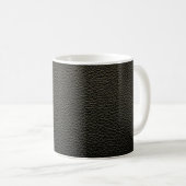 Schwarze Ledertextur oder Hintergrund. abstrakt,an Kaffeetasse (VorderseiteRechts)
