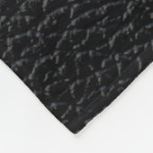 Schwarze Ledertextur oder Hintergrund. Leder,Textu Fleecedecke (Ecke)