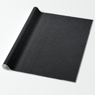 Schwarze Ledertextur oder Hintergrund. Leder,Textu Geschenkpapier