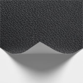 Schwarze Ledertextur oder Hintergrund. Leder, Texu Geschenkpapier (Ecke)