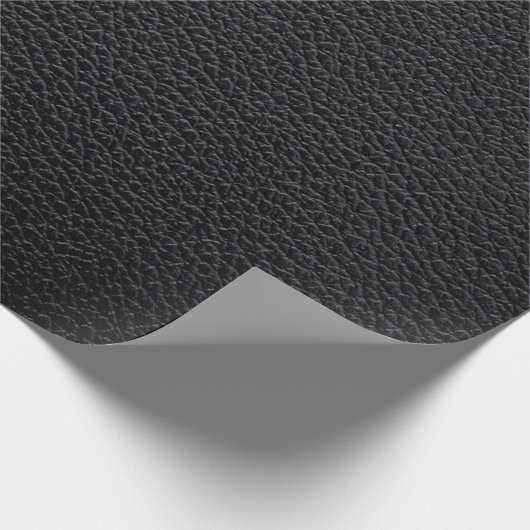 Schwarze Ledertextur oder Hintergrund. Leder, Texu Geschenkpapier (Ecke)