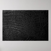 Schwarze Ledertextur Poster (Vorne)