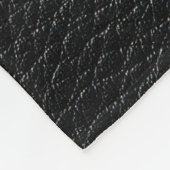 Schwarze Ledertextur und Hinterleder, Textur Fleecedecke (Ecke)