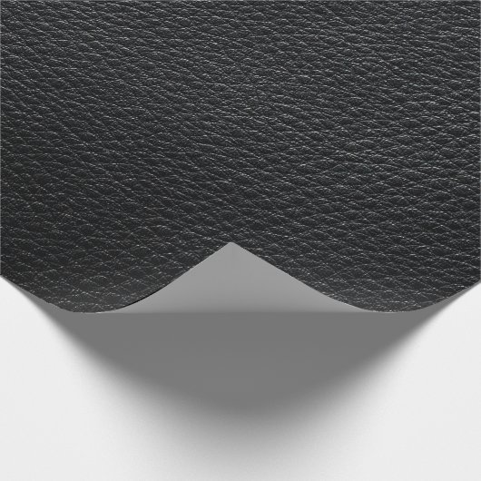 Schwarze Ledertextur und Hinterleder, Textur Geschenkpapier (Ecke)