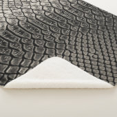 Schwarze Ledertextur, Verwendung im Hintergrund. Sherpadecke (3/4)