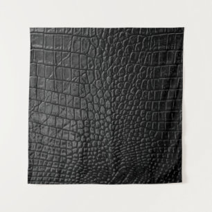 Schwarze Ledertextur Wandteppich