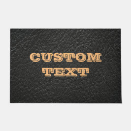 SCHWARZE LEDERTÜR FUßMATTE