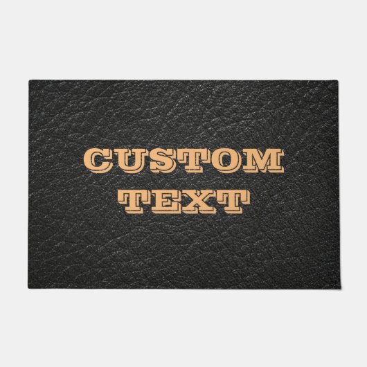 SCHWARZE LEDERTÜR FUßMATTE (Vorderseite)