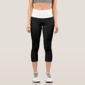 schwarze Legens Capri Leggings (Vorderseite)
