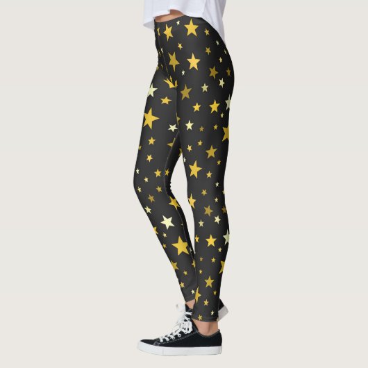 Schwarze Leggings aus Gold (Links)