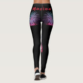 Schwarze Leggings für benutzerdefinierte Repeat-Na (Rückseite)