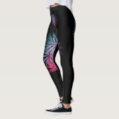 Schwarze Leggings für benutzerdefinierte Repeat-Na (Links)