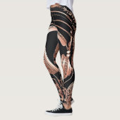 Schwarze Leggings Kopfhörer entwerfen Shine AI art (Links)