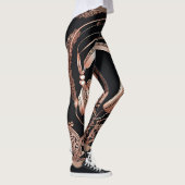 Schwarze Leggings Kopfhörer entwerfen Shine AI art (Rechts)