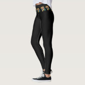 Schwarze Leggings mit Azela-Aufdruck (Links)