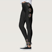 Schwarze Leggings mit Blumendesign 2 (Links)