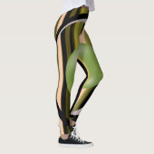Schwarze Leggings mit grüner Strippe (Rechts)