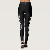 Schwarze Leggings mit GW-Logo (Rückseite)