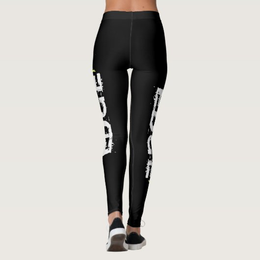 Schwarze Leggings mit GW-Logo (Rückseite)