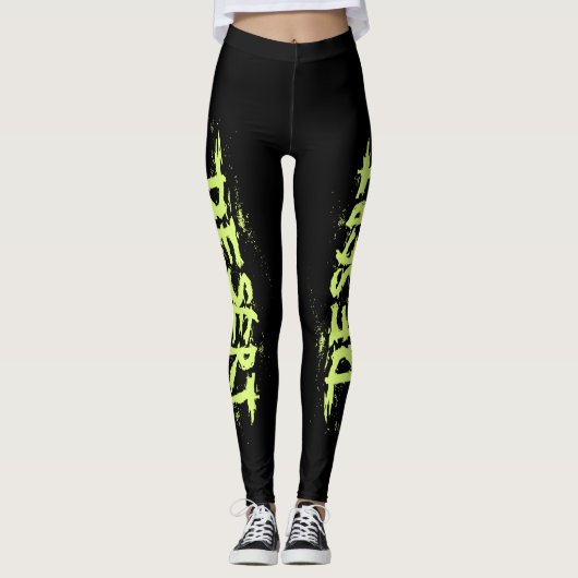 Schwarze Leggings mit GW-Logo (Vorderseite)