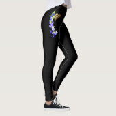 Schwarze Leggings mit Monarchschmetterling (Rechts)