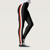 Schwarze Leggings mit seitlichem Streifen oder Far (Rechts)