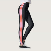 Schwarze Leggings mit sportlicher Seite Stipe your (Rechts)