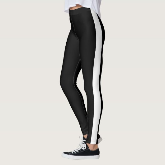 Schwarze Leggings mit weißem Streifen wählen Ihre  (Links)