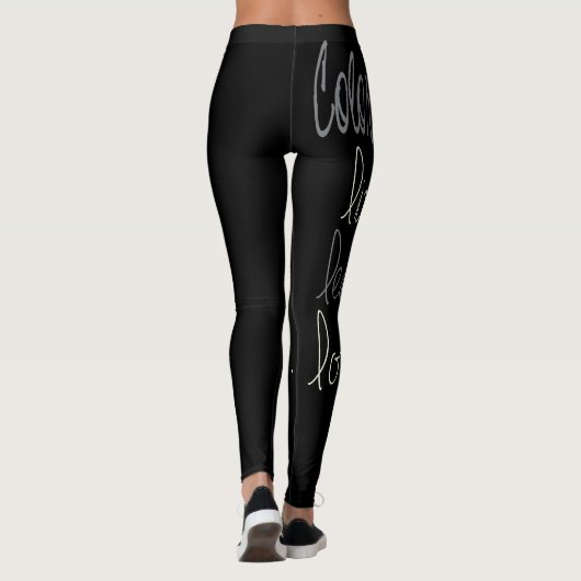 Schwarze Leggings mit Zitat (Rückseite)