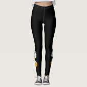 schwarze Leggings Pinguin (Vorderseite)