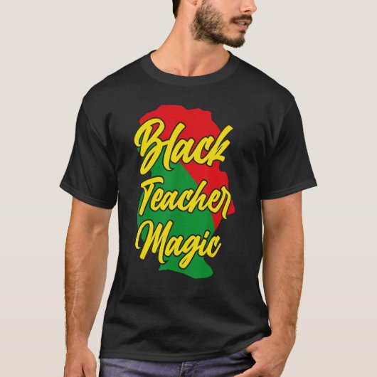 Schwarze Lehrer-Magie T-Shirt (Vorderseite)