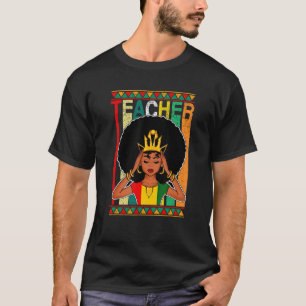 Schwarze Lehrerfrau Afro Retro passend zu Black Hi T-Shirt