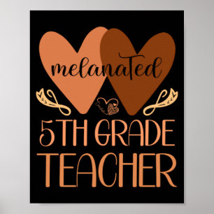 Schwarze Lehrerin der fünften Klasse Schwarze Gesc Poster