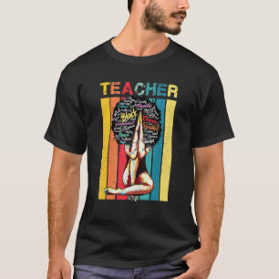 Schwarze Lehrerin Magie Melanin Frauen Erzieher Sc T-Shirt