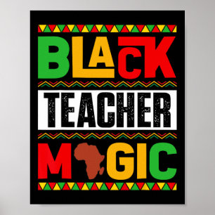 Schwarze Lehrermagie Afroamerikanische Schwarze Ge Poster