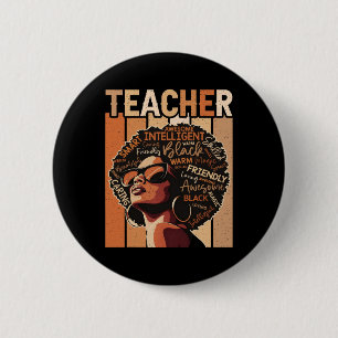 Schwarze Lehrermagie Schwarze Geschichtsausbildung Button